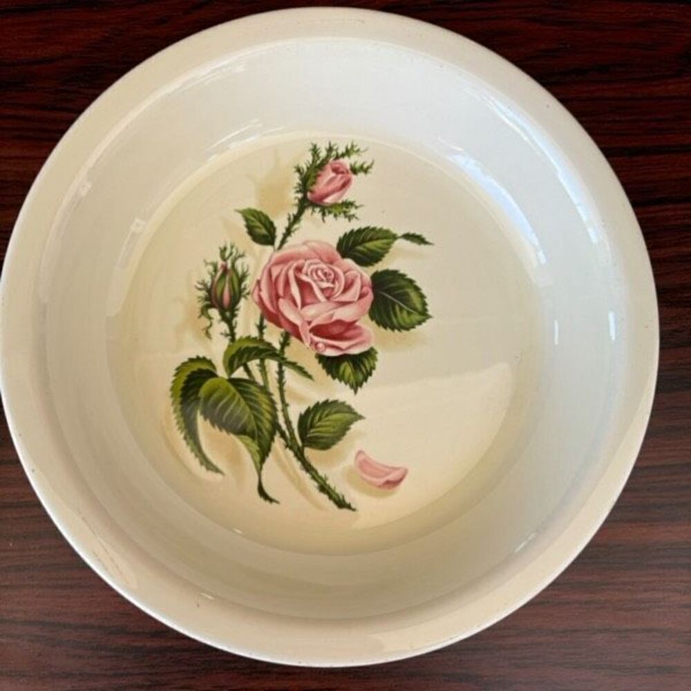 Ballerina By Universal Rose Pattern Ceramic Pie Plate
